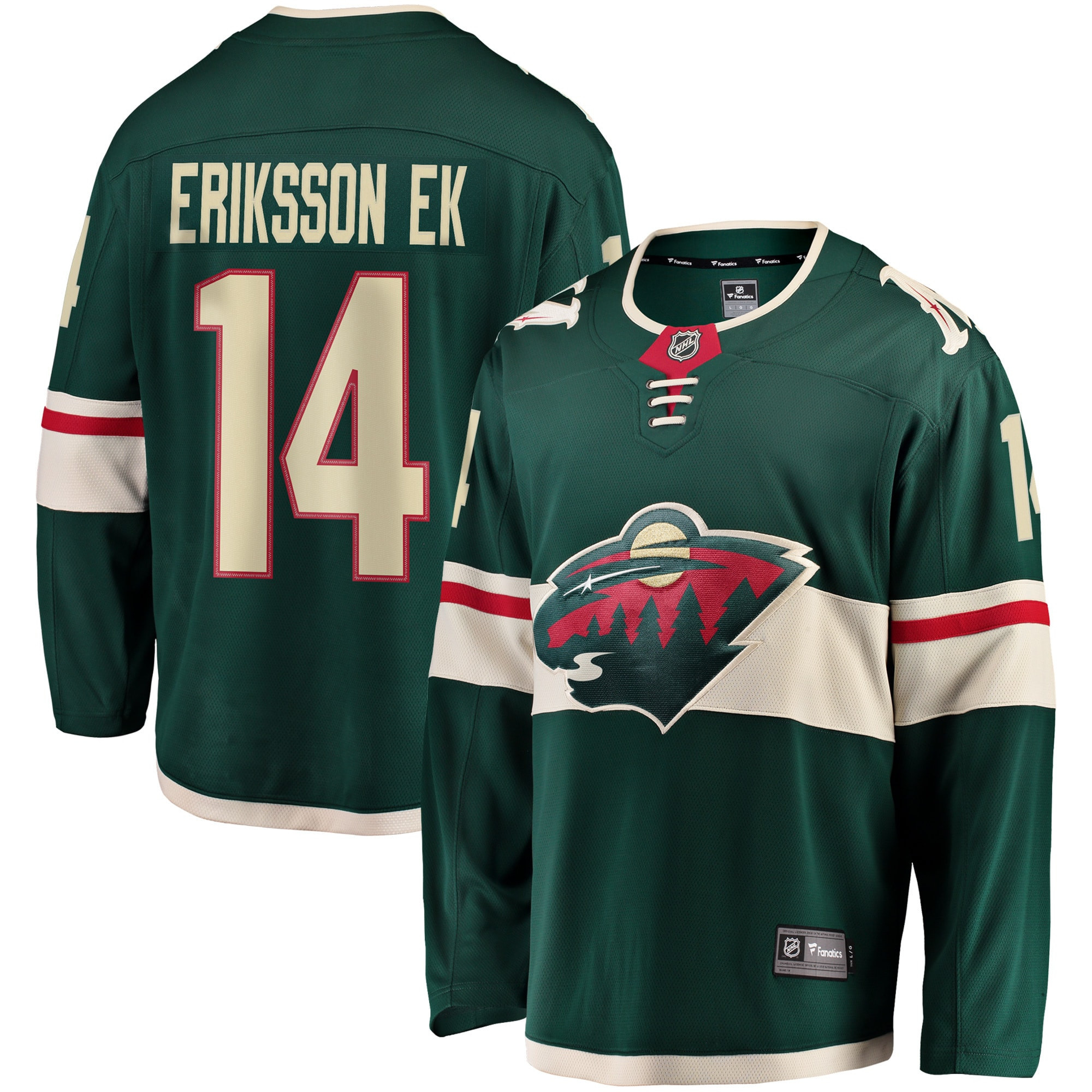 Joel Eriksson Ek Minnesota Wild Fanatics Branded Breakaway Jersey - Green Nhl