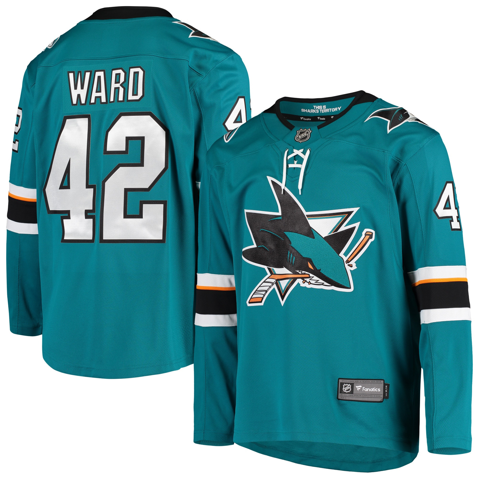Joel Ward San Jose Sharks Fanatics Branded Breakaway Home Player Jersey - Teal Nhl