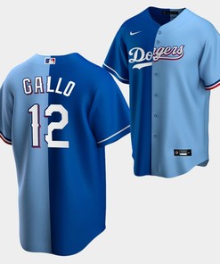 Joey Gallo 12 Dodgers x Rangers Blue Split Edition Jersey