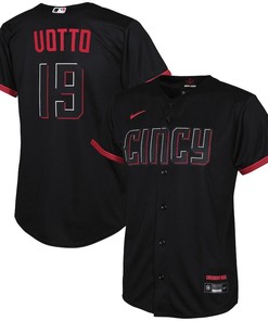 Joey Votto 19 Cincinnati Reds Youth 2023 City Connect Jersey - Black