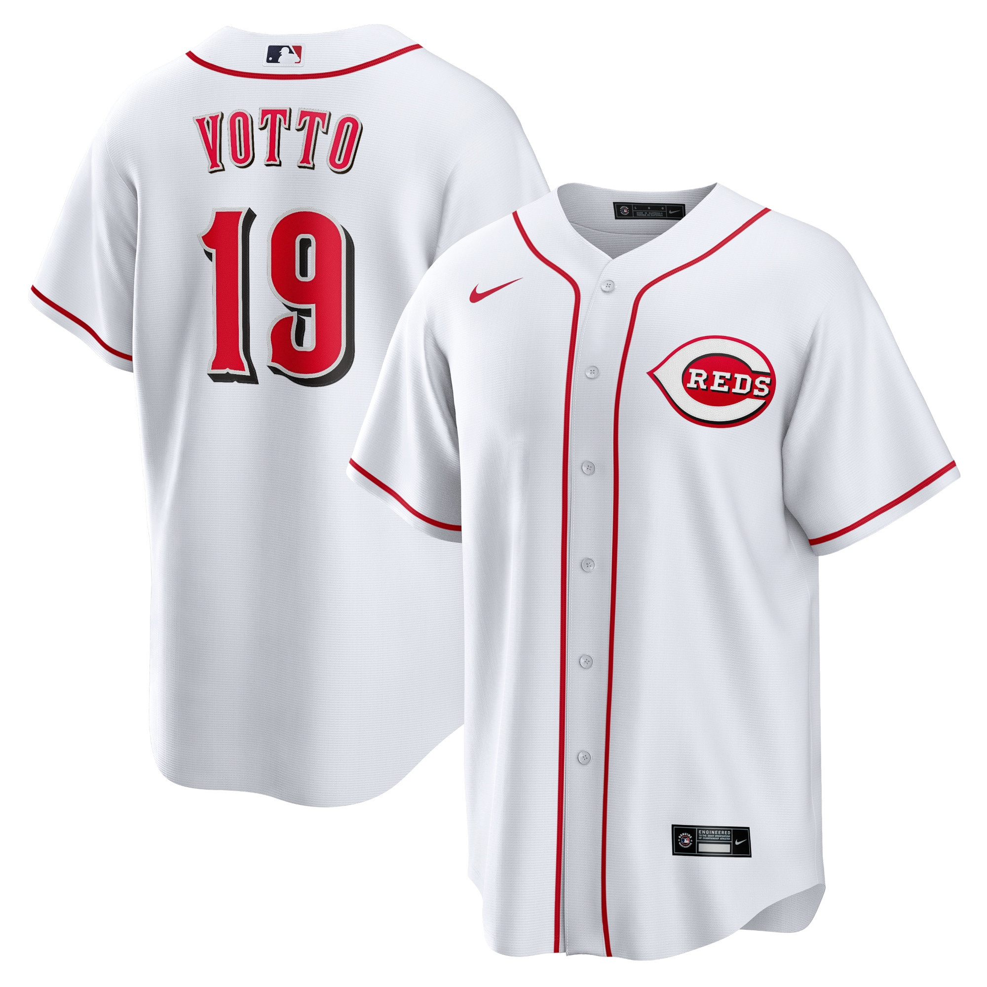 Joey Votto Cincinnati Reds Home Replica Player Name Jersey - White Mlb