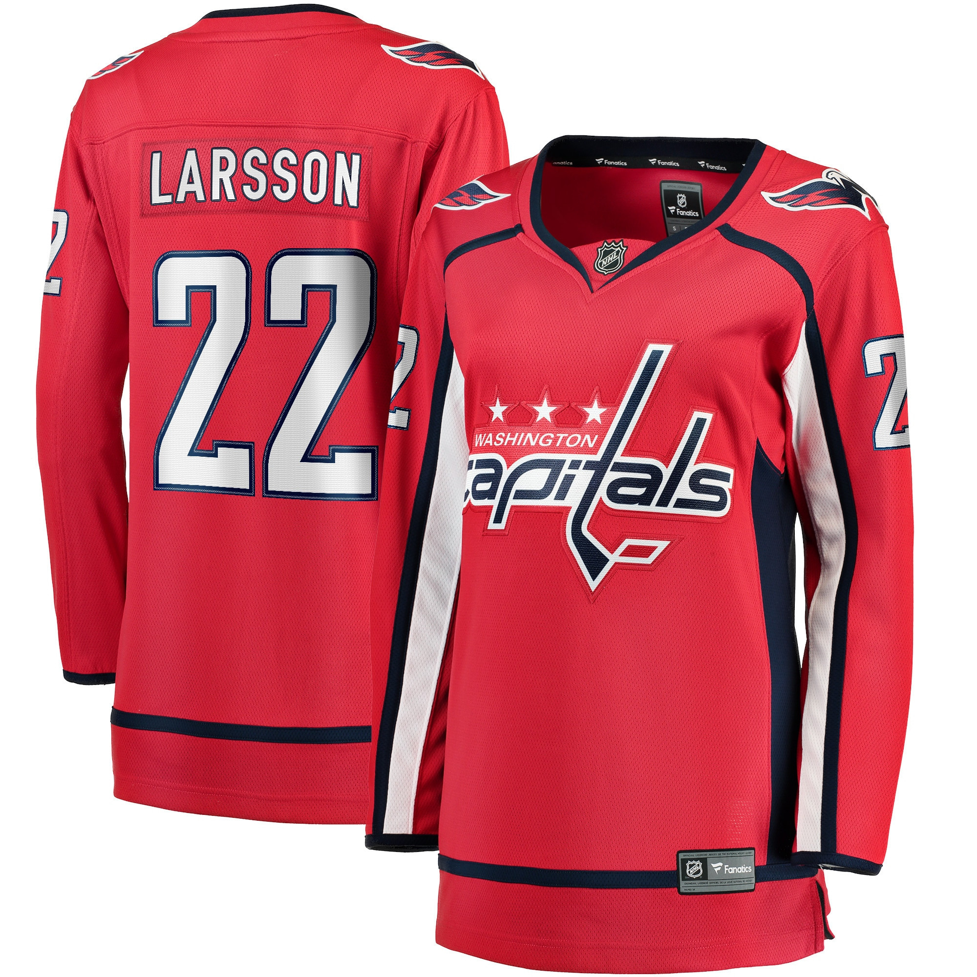 Johan Larsson Washington Capitals Womens Fanatics Branded Home Breakaway Player Jersey - Red Nhl