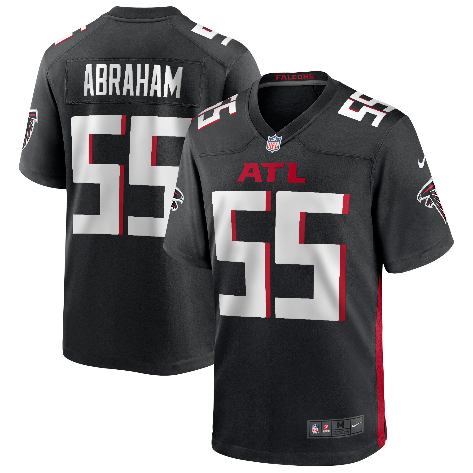 John Abraham Atlanta Falcons Game Retired Player Jersey - Black Nfl