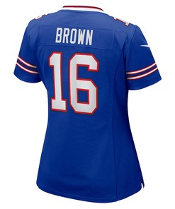 John Brown 16 Buffalo Bills Women's Home Game Player Jersey - Royal