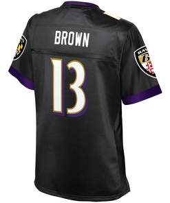 John Brown Baltimore Ravens Nfl Pro Line Womens Alternate Player Jersey - Black