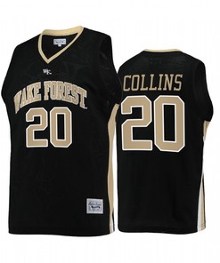 John Collins 20 Wake Forest Demon Deacons Black Jersey College Basketball Retro