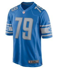 John Cominsky 79 Detroit Lions Player Game Jersey - Blue
