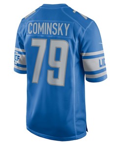 John Cominsky 79 Detroit Lions Player Game Jersey - Blue