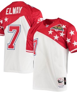 John Elway Afc Mitchell & Ness 1995 Pro Bowl Authentic Jersey - White/red Nfl