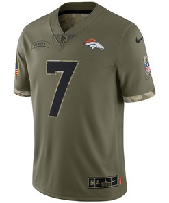 John Elway Denver Broncos 2022 Salute To Service Retired Player Limited Jersey - Olive