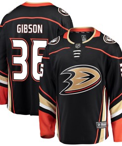 John Gibson Anaheim Ducks Fanatics Branded Breakaway Player Jersey - Black Nhl
