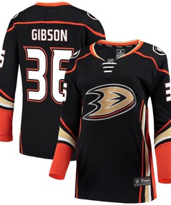 John Gibson Anaheim Ducks Fanatics Branded Womens Breakaway Jersey - Black Nhl