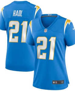 John Hadl 21 Los Angeles Chargers Women's Game Retired Player Jersey - Powder Blue