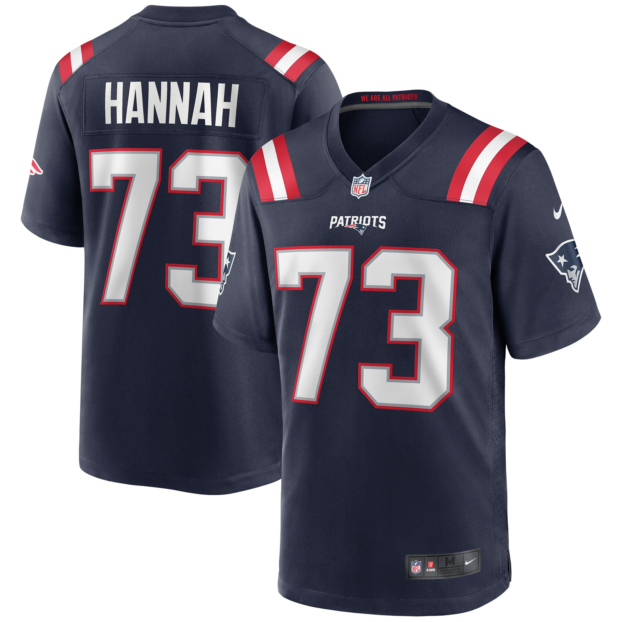 John Hannah New England Patriots Game Retired Player Jersey - Navy Nfl