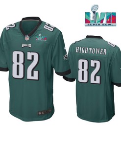John Hightower 82 Philadelphia Eagles Super Bowl LVII Game Player Men Jersey - Green