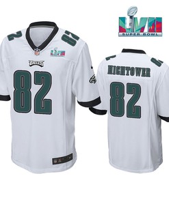 John Hightower 82 Philadelphia Eagles Super Bowl LVII Game Player Men Jersey - White