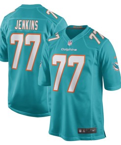 John Jenkins Miami Dolphins Game Player Jersey - Aqua