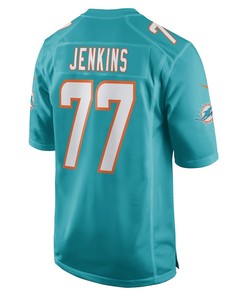 John Jenkins Miami Dolphins Game Player Jersey - Aqua