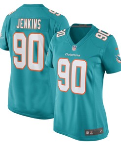 John Jenkins Miami Dolphins Womens Game Jersey - Aqua Nfl