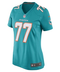 John Jenkins Miami Dolphins Women's Game Player Jersey - Aqua