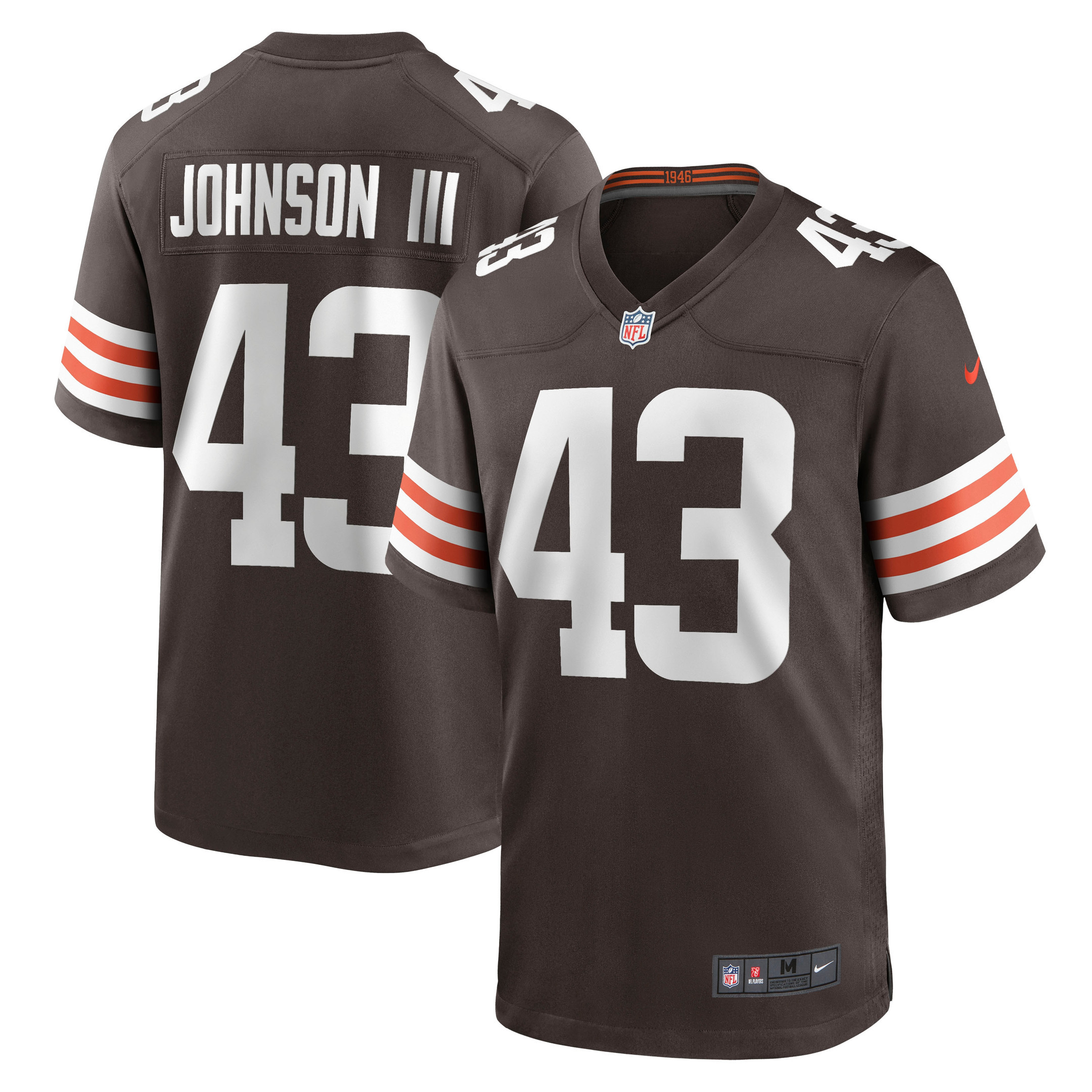 John Johnson Iii Cleveland Browns Game Jersey - Brown Nfl