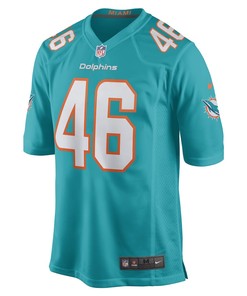 John Lovett Miami Dolphins Game Player Jersey - Aqua
