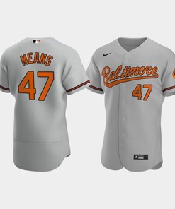 John Means 47 Baltimore Orioles Gray Road Jersey