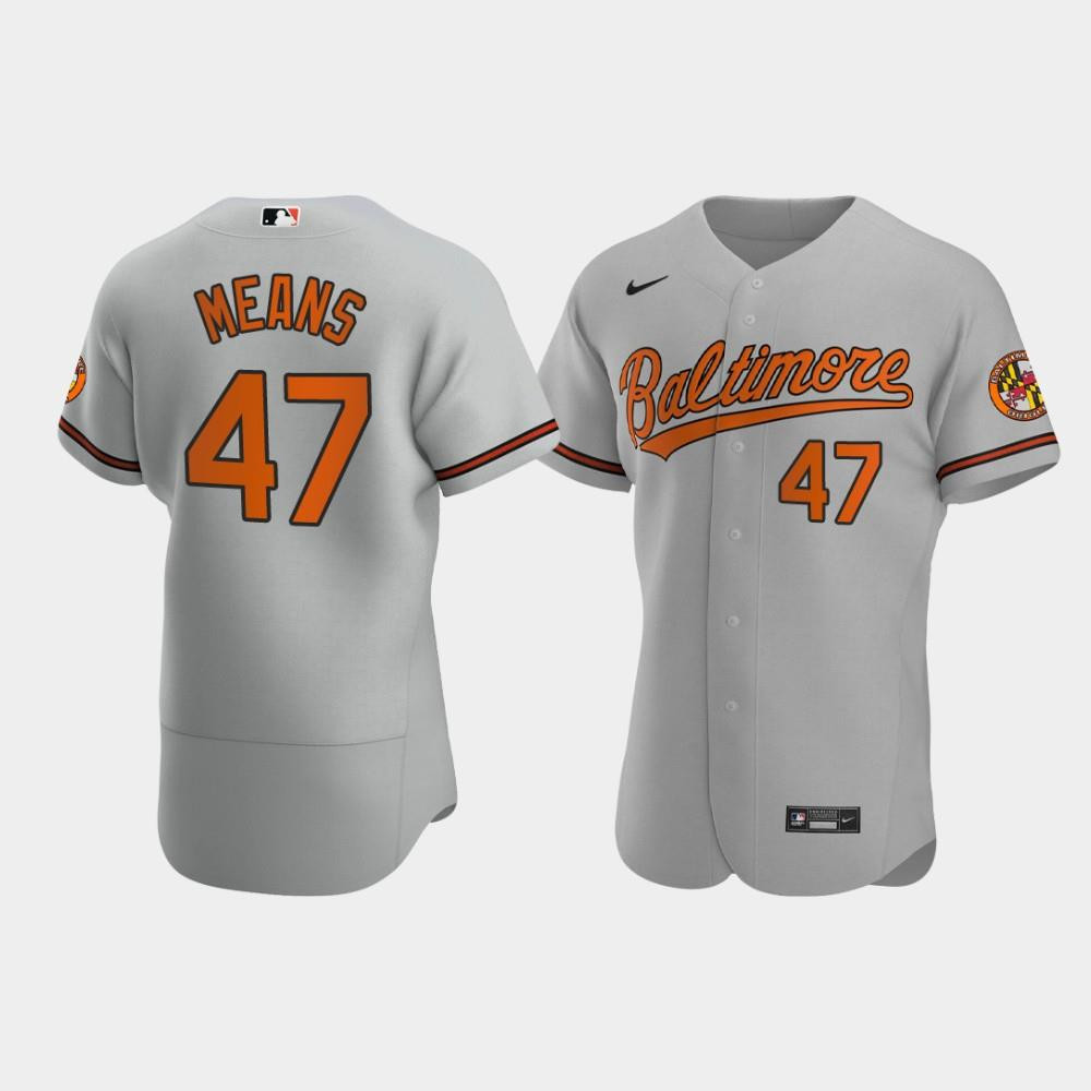 John Means 47 Baltimore Orioles Gray Road Jersey