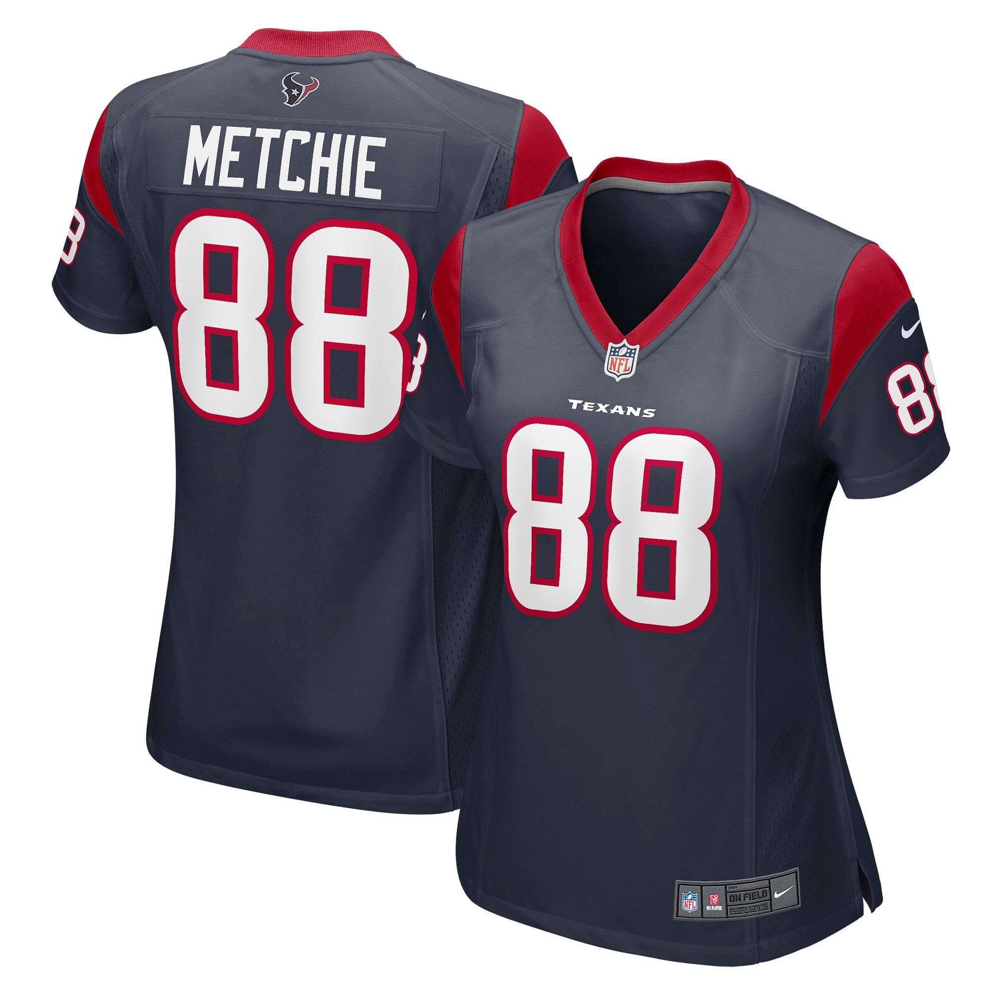 John Metchie Houston Texans Womens Game Player Jersey - Navy Nfl