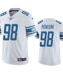 John Penisini 98 Detroit Lions White Vapor Limited Jersey