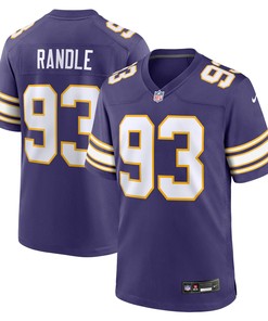John Randle 93 Minnesota Vikings Classic Game Men Jersey - Purple