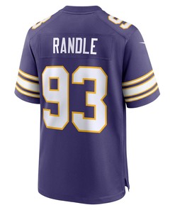 John Randle 93 Minnesota Vikings Classic Game Men Jersey - Purple