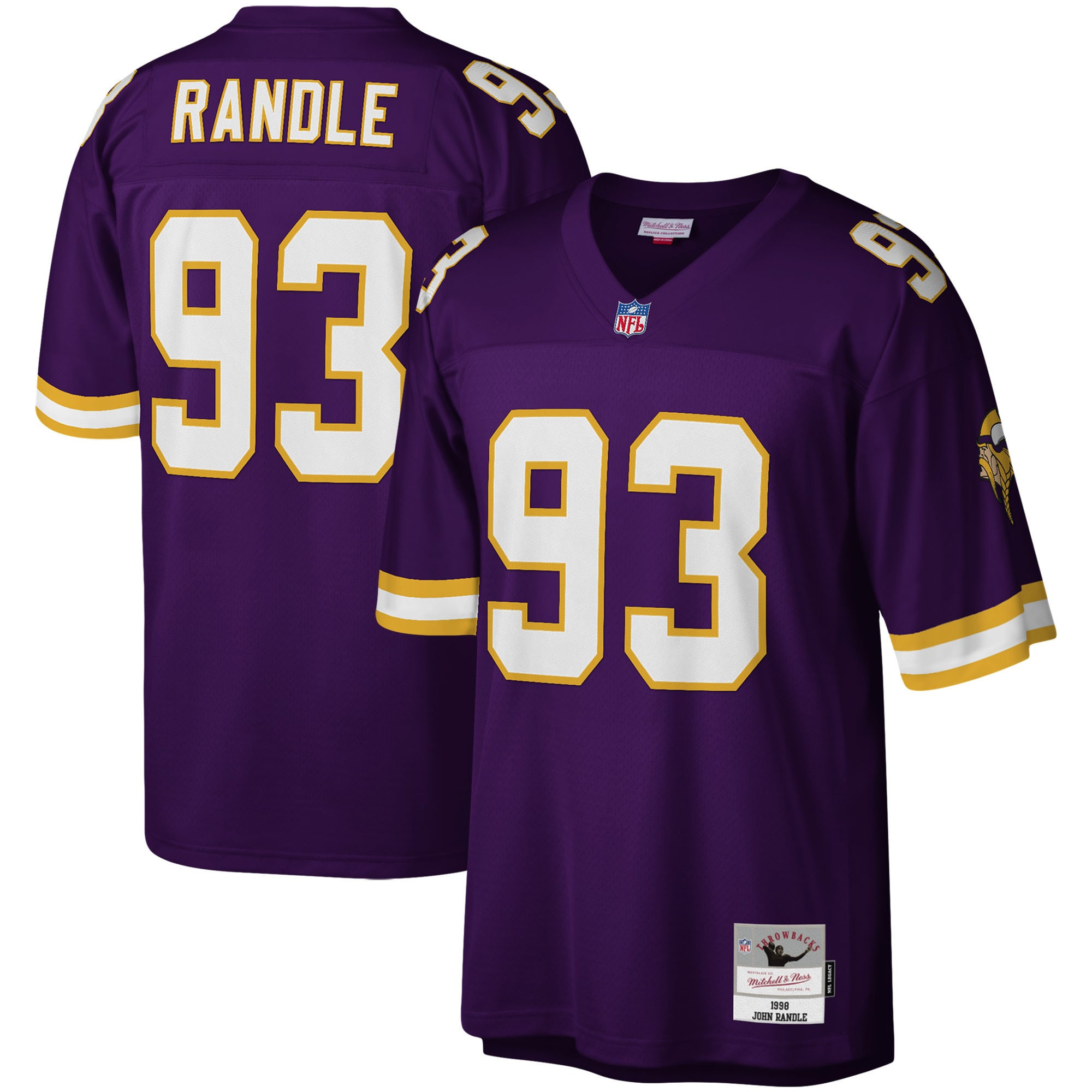 John Randle Minnesota Vikings Mitchell & Ness Legacy Replica Jersey - Purple Nfl