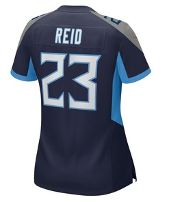 John Reid 23 Tennessee Titans Women's Home Game Player Jersey - Navy