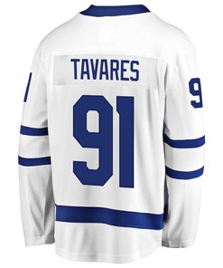John Tavares 91 Toronto Maple Leafs Stanley Cup 2023 Playoffs Patch Away Breakaway Men Jersey - White