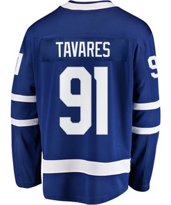 John Tavares 91 Toronto Maple Leafs Stanley Cup 2023 Playoffs Patch Home Breakaway Men Jersey - Blue