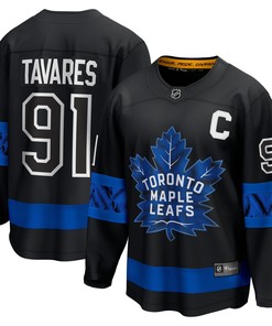 John Tavares Toronto Maple Leafs Fanatics Branded Alternate Premier Breakaway Reversible Player Jersey - Black Nhl