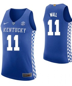 John Wall 11 Kentucky Wildcats Elite Basketball Home Men Jersey - Blue