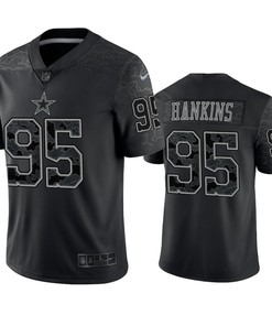Johnathan Hankins 95 Dallas Cowboys Black Reflective Limited Jersey - Men
