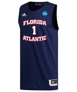 Johnell Davis 1 FAU Owls 2023 March Madness Basketball Men Jersey- Navy