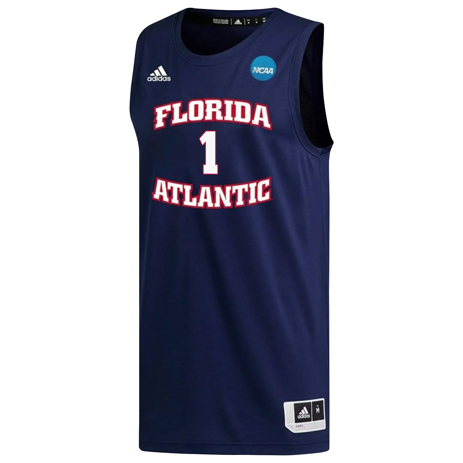 Johnell Davis 1 FAU Owls 2023 March Madness Basketball Men Jersey- Navy