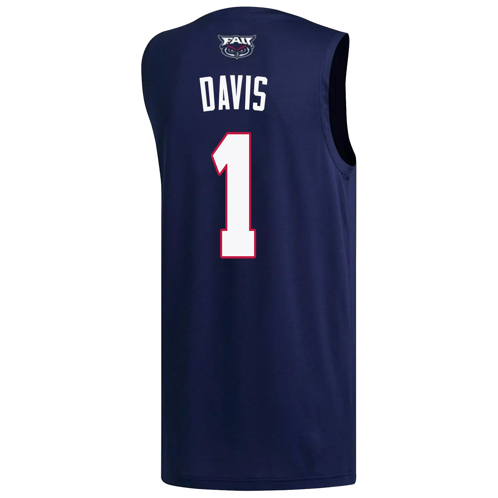 Johnell Davis 1 FAU Owls 2023 March Madness Basketball Men Jersey- Navy