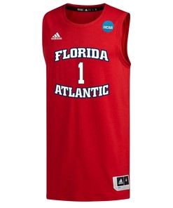 Johnell Davis 1 FAU Owls 2023 March Madness Basketball Men Jersey- Red
