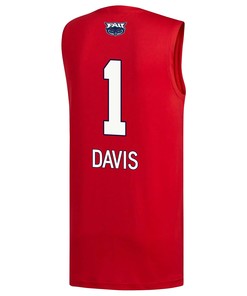 Johnell Davis 1 FAU Owls 2023 March Madness Basketball Men Jersey- Red