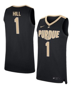 Johnny Hill 1 Purdue Boilermakers Elite Basketball Men Jersey - Black