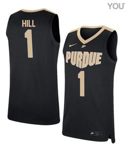 Johnny Hill 1 Purdue Boilermakers Elite Basketball Youth Jersey - Black