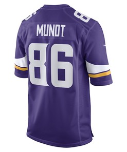 Johnny Mundt Minnesota Vikings Game Player Jersey - Purple