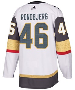 Jonas Rondbjerg 46 Vegas Golden Knights Stanley Cup 2023 Champions Patch Away Breakaway Men Jersey - White