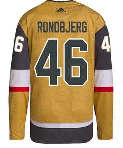 Jonas Rondbjerg 46 Vegas Golden Knights Stanley Cup 2023 Champions Patch Home Breakaway Men Jersey - Gold