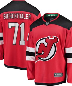 Jonas Siegenthaler New Jersey Devils Fanatics Branded Home Breakaway Player Jersey - Red Nhl